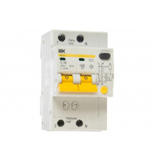 Дифавтомат АД-12 2п, 16А, C, 10мА IEK MAD10-2-016-C-010