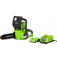 Аккумуляторная цепная пила Greenworks G24CS25K2 24V 2000007va