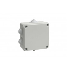 Распаечная коробка IEK 100x100x50, IP55, КМ41234, 6 гермовводов, ИЭК UKO11-100-100-050-K41-55