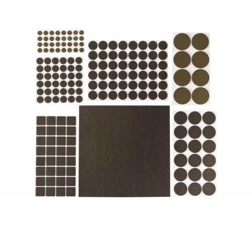 STAYER 175 шт., коричневый, набор: накладки самоклеящиеся на мебельные ножки 40916-H175