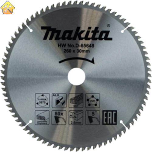 Универсальный пильный диск для алюминия/дерева/пластика Makita D-65648