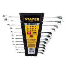 Набор комбинированных гаечных ключей Stayer 12 шт 8 - 24 мм  HERCULES 27085-H12_z01