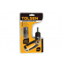 Реверсивная отвертка с набором бит TOLSEN 12 предметов Cr-V 20040