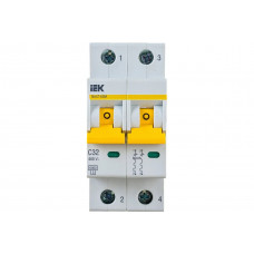 Автоматический выключатель IEK ВА47-60M 2Р 32А 6кА С MVA31-2-032-C