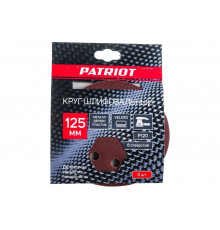 Круг шлифовальный на липучке (5 шт; 125 мм; Р120) PATRIOT 820010104