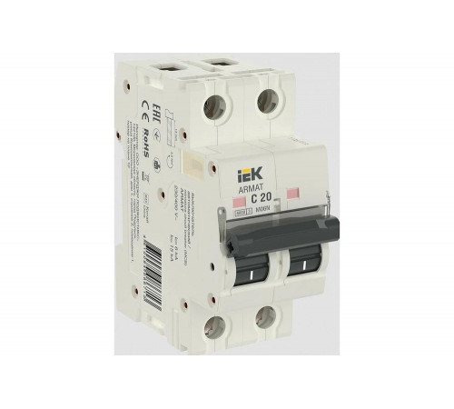 Автоматический выключатель IEK M06N 2P C 20А AR-M06N-2-C020
