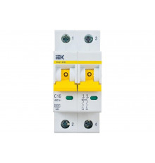 Автоматический выключатель IEK ВА47-60M 2Р 16А 6кА С MVA31-2-016-C