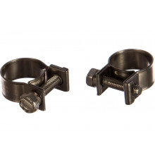 Металлические хомуты СИБРТЕХ, MINI 12-14мм, ширина 9мм, винтовой, W4, 2шт 475043