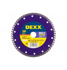 Круг отрезной алмазный ТУРБО (180x7x22.2 мм) для УШМ DEXX 36702-180_z01