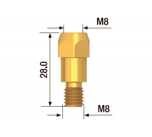 Адаптер контактного наконечника (10 шт; M8*28 мм) FUBAG F142.0020