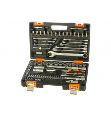 Набор инструментов 1/2, 1/4 дюйма, CrV, пластиковый кейс 82 предмета Вихрь 73/6/7/3