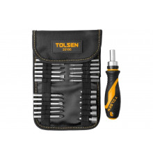 Набор вставок (бит) TOLSEN 1/4", PH, PZ, Torx, Slotted, 26 предметов TT20186