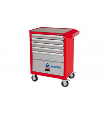 Инструментальная тележка МАСТАК ОПТИМА 5 полок и отсек, красная 522-05581MR