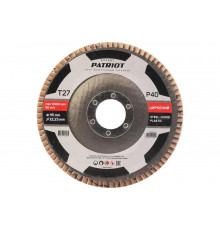 Круг лепестковый торцевой EXPERT 115x22.23 мм, P40, цирконий Patriot 819010021