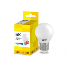 Лампа IEK LED ALFA G45 шар 10Вт 230В 4000К E27 LLA-G45-10-230-40-E27