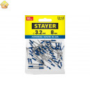 STAYER 3.2 х 8 мм, RAL 5005 синий насыщенный, 50 шт., алюминиевые заклепки Color-FIX 3125-32-5005 Pr