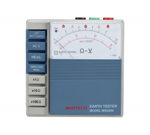 Аналоговый измеритель сопротивления заземления Mastech MS5209 00-00000285