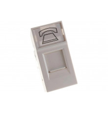 Телефонная розетка IEK РКФ-10-00-П RJ-11, категория 3, 1 модуль CKK-40D-RT1-K01