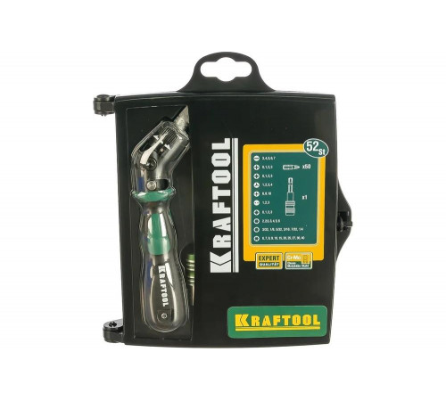 Реверсивно-рычажная отвертка Kraftool EXPERT 25555-H52