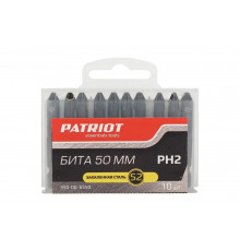 Биты в пластиковом боксе (10шт; PH2; 50 мм) PATRIOT 350006550