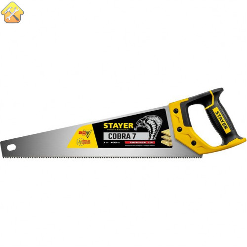 STAYER 7 TPI, 400 мм, ножовка универсальная (пила) COBRA 7 1510-40_z02 Professional