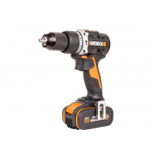 Ударная аккумуляторная дрель-шуруповерт WORX 60 Нм, 20 В, бесщеточная, 4 Ач x 2, ЗУ 2 А, кейс WX352.1