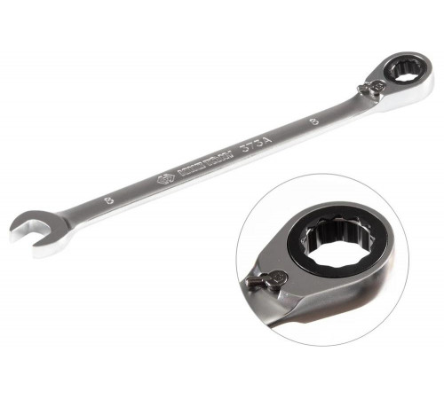 Трещоточный комбинированный ключ KING TONY373A08M