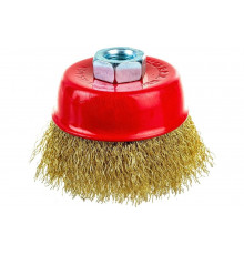 Щетка чашечная (75 мм; М14; латунированная волнистая 0.35 мм) для УШМ Elitech 1820.073900