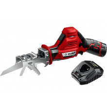 Сабельная пила ЗУБР С12В, 1 АКБ 2 Ач, в коробке СПЛ-125-21