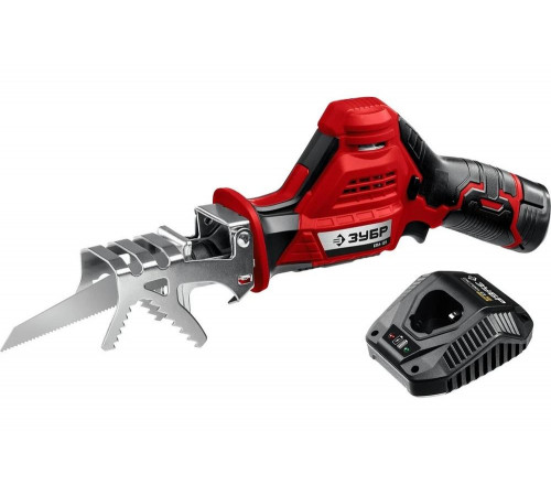 Сабельная пила ЗУБР С12В, 1 АКБ 2 Ач, в коробке СПЛ-125-21