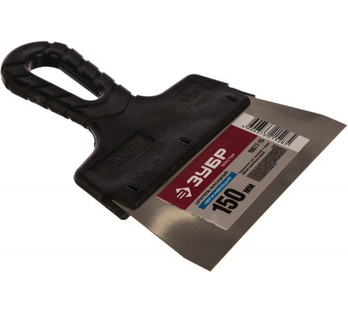 ЗУБР 150 мм, нержавеющая полотно, пластмассовая рукоятка, шпатель фасадный 10077-15