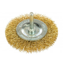 Щетка "MASTER" дисковая для дрели (латунированная стальная проволока 0,3 мм, 75 мм) STAYER 35114-075_z01