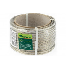 Металлополимерный трос СИБРТЕХ прозрачный ПР-6,0, 476403