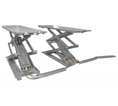 Ножничный подъемник короткий г/п 3000 кг. напольный KRAFTWELL KRW3FS/220