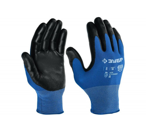 ЗУБР S, класс 15, перчатки маслобензостойкие тонкие МЕХАНИК 11276-S_z01 Профессионал