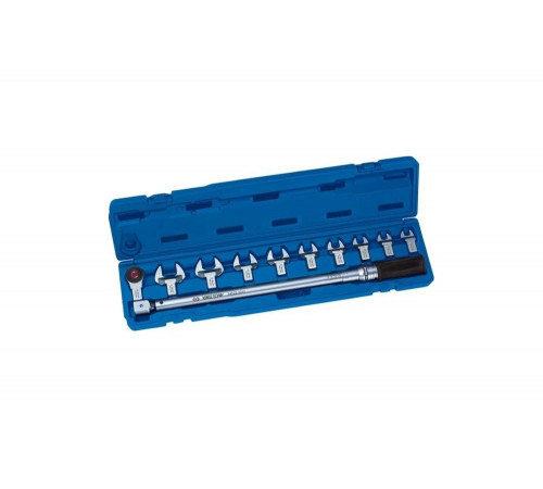 Динамометрический ключ KING TONY 345202D11MR 1/2", 13-30 мм, 40-200 Нм, кейс, набор рожковых насадок