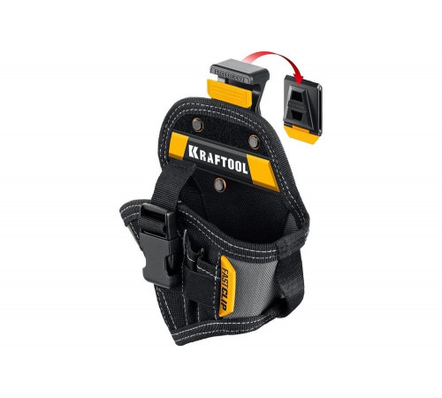 Кобура для компактного шуруповерта с быстросъёмным креплением KRAFTOOL FastClip KH-5C , 5 карманов и петель 38770