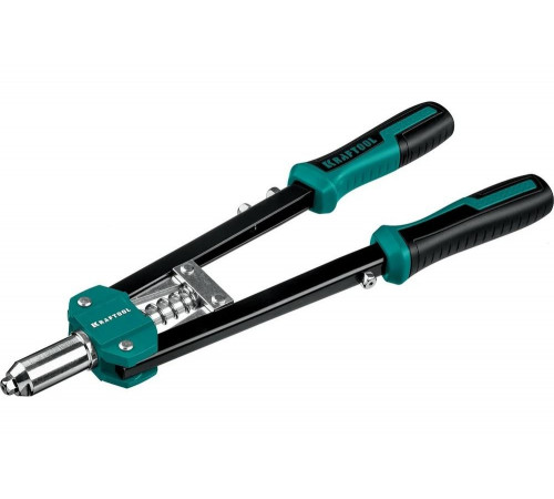 KRAFTOOL заклепки 2.4-4.8 мм из алюминия, стали, нерж. стали, литой корпус, заклепочник двуручный усиленный 31175