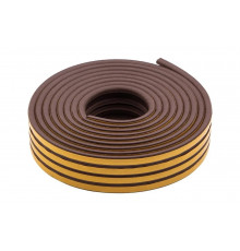 Резиновый уплотнитель СИБРТЕХ (12 м; профиль P; коричневый) 88908
