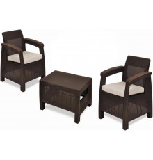 Комплект мебели KETER Corfu Russia Weekend Set Balcony коричневый 17197786/КОР