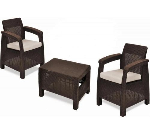 Комплект мебели KETER Corfu Russia Weekend Set Balcony коричневый 17197786/КОР