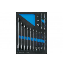 Набор трещоточных комбинированных ключей KING TONY ложемент, 15 предметов 9-10115MRV