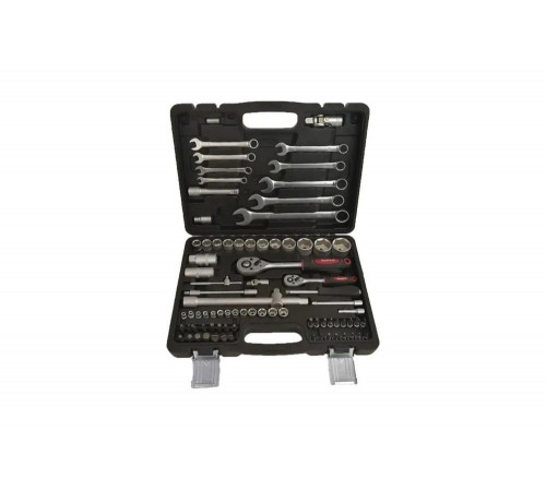 Набор инструментов P.I.T. 82 предмета, 1/2" и 1/4", CrV MXT-82-SET