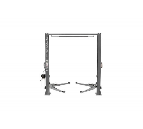 Подъемник 2-стоечный NORDBERG 4 т, с верхней синхронизацией, снятие со стопоров с одной колонны, 380 В, серый N4122HM-4G