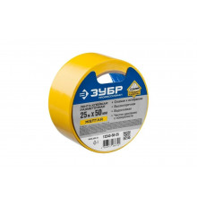 Разметочная клейкая лента ЗУБР Профессионал, цвет желтый, 50мм х 25м 12243-50-25
