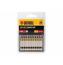Набор бит PH3, 50 мм, сталь S2, шестигранный профиль, 10 шт Denzel 11650
