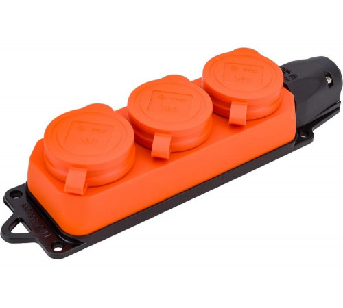 Трехместная розетка IEK РБ33-1-0м ОМЕГА  0.29, 380мм,  115мм,  53мм, Арт. PKR61-016-2-K09