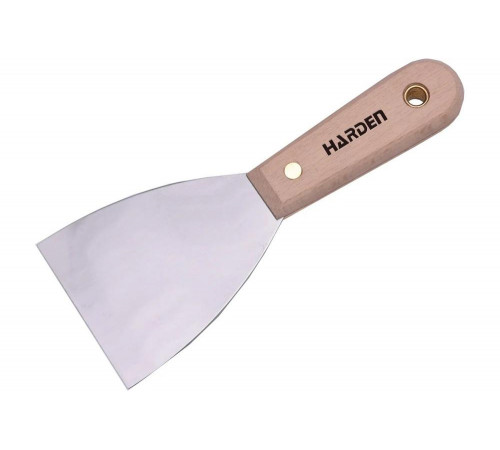 Шпательная лопатка HARDEN стальная с деревянной рукоятью, 50мм 620207