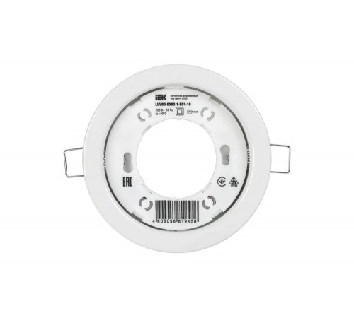 Встраиваемый светильник IEK Lighting 4114 под лампу gx53 белый LUVB0-GX53-1-K01-10