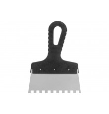 Шпатель Сибртех из нержавеющей стали150 мм зуб 8x8 мм пластмассовая ручка 85471